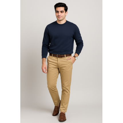 Sandstone slim-fit chinos men