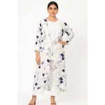 White Floral Shrug with Inner