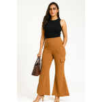 Rust wide leg pants