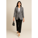 Grey check women’s blazer