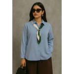 Serene blue ladies top