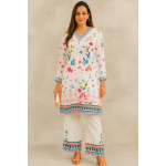 white floral co-ord set