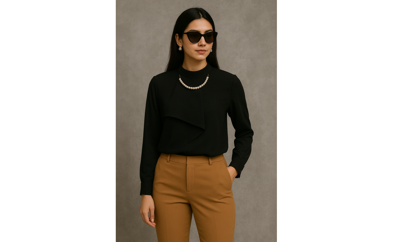 Midnight Noir Elegance Top