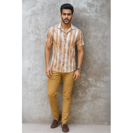 Amber Trail Half Sleeve Shirt – Rustic Beige