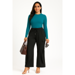 Black wide leg pants