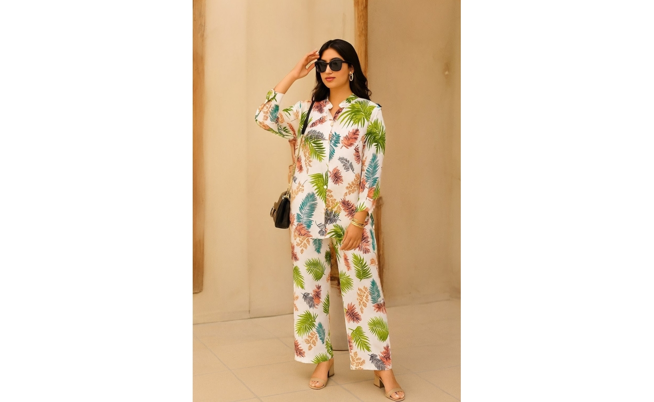 Tropical Leaf Printed Coord Set