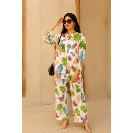 Tropical Leaf Printed Coord Set