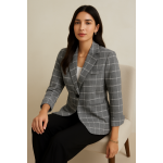 Grey check women’s blazer