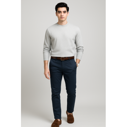 Classic slim-fit chinos men