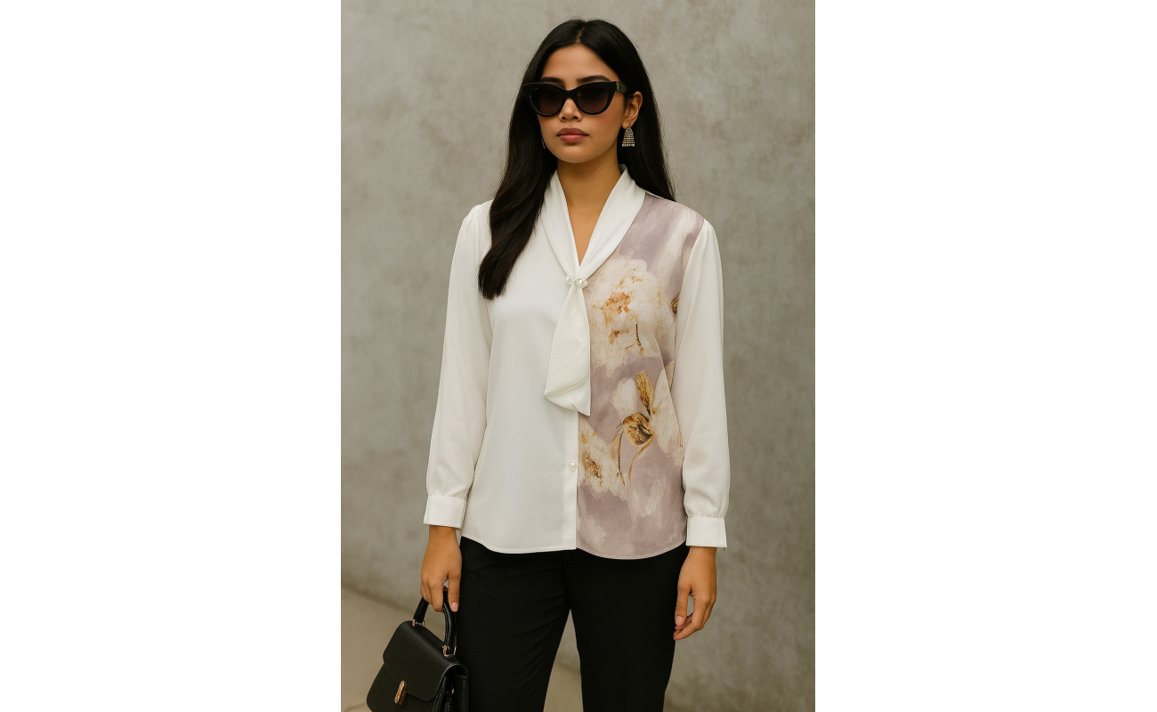 Ivory blossom ladies top