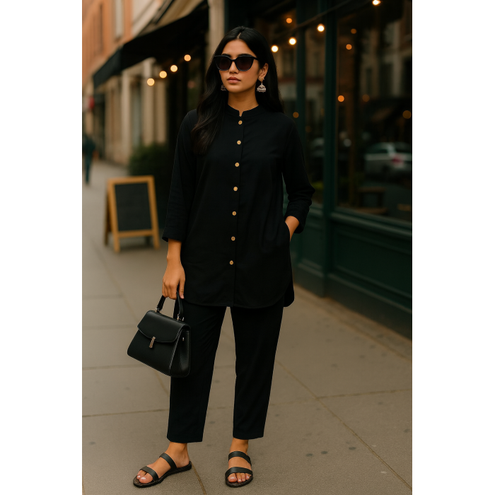 ladies coord set black