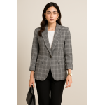 Grey check women’s blazer