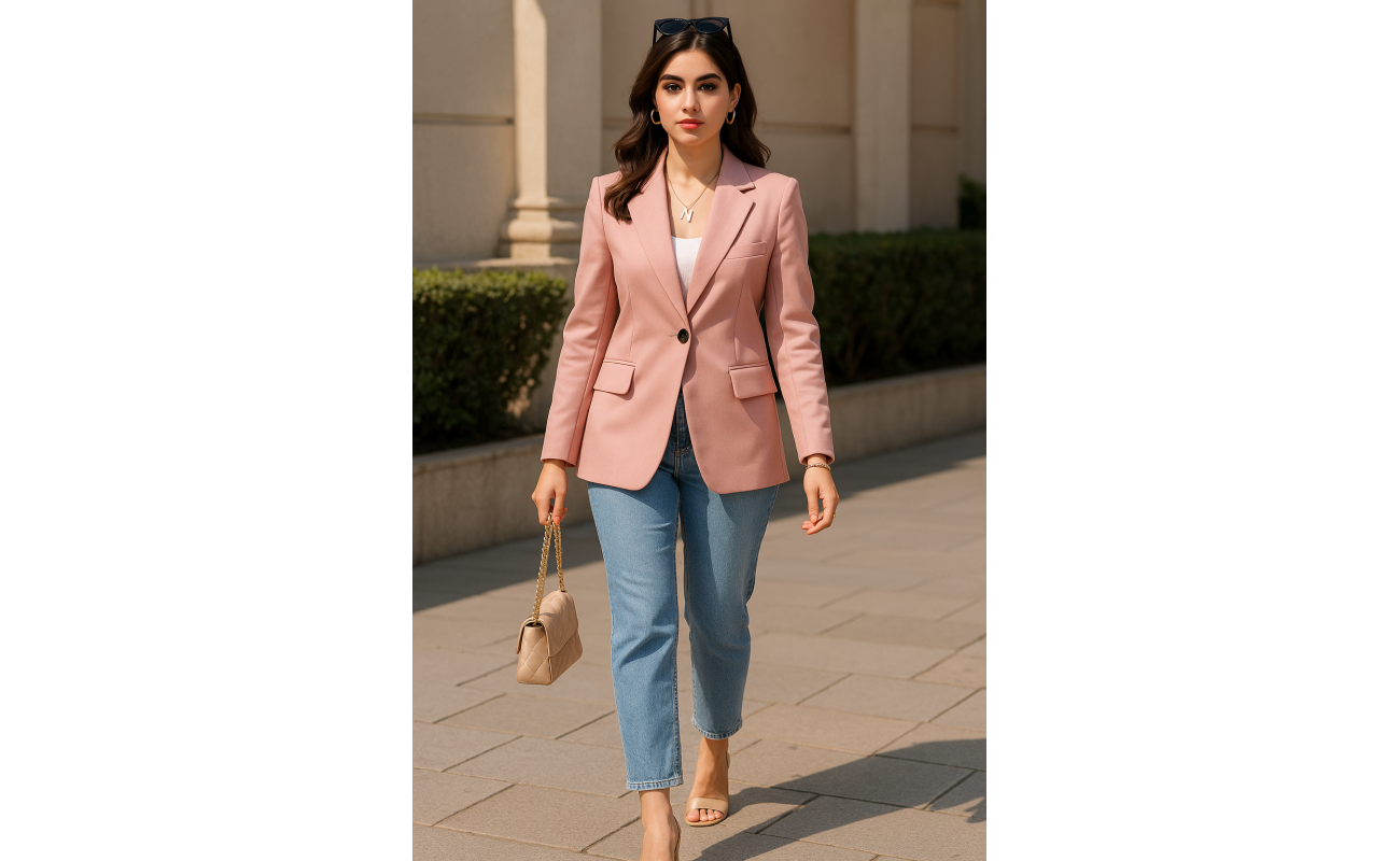 Blush pink women’s blazer