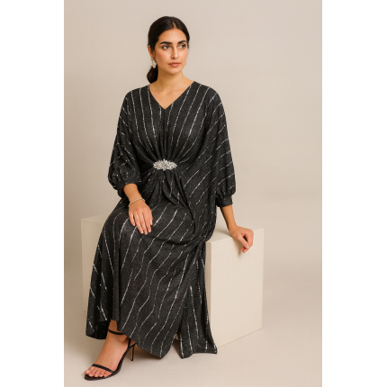 Elegant black party kaftan