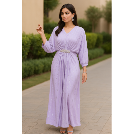 Lavender silk party kaftan